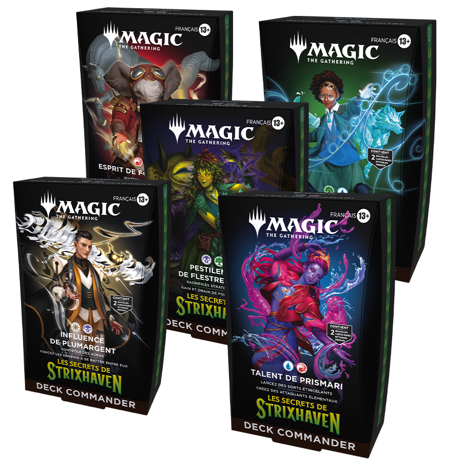 Lot des 5 Decks Commander "Les secrets de Strixhaven"